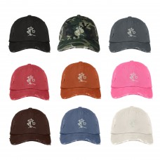 BEACH SCENE Distressed Dad Hat Embroidered Palm Tree Sunset Caps  Many Colors  eb-74783251